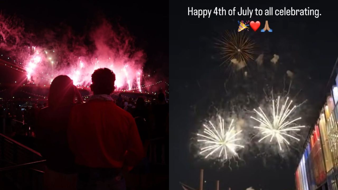 Priyanka Chopra & Nick Jonas, Priyanka Chopra's 4th of July stroy (via Instagram)