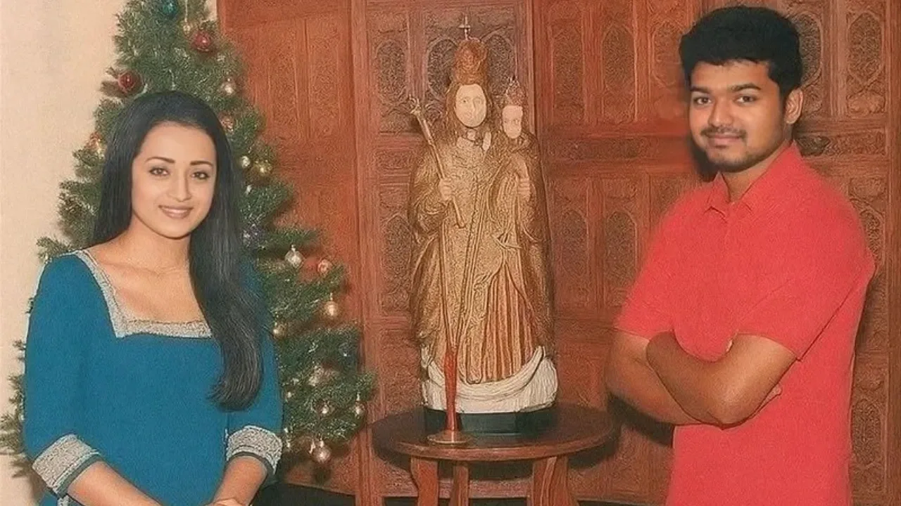 Thalapathy Vijay's fake AI image with Trisha (PC: X)