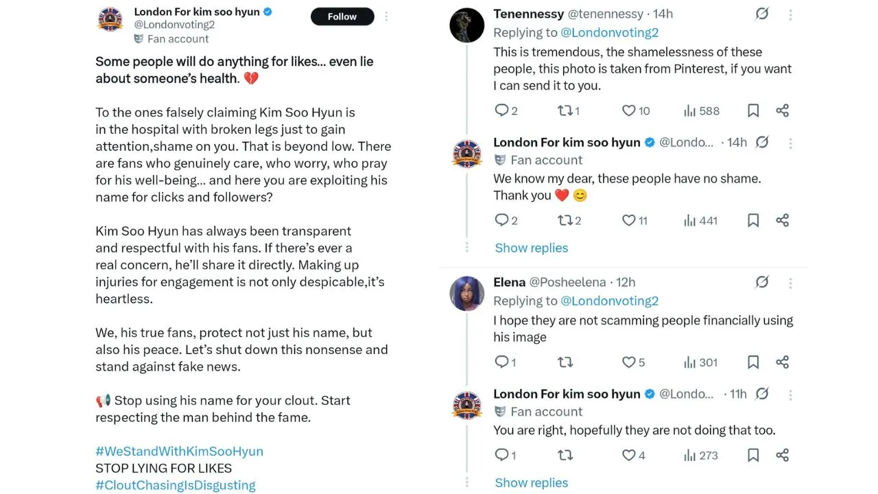 Fan post and comments