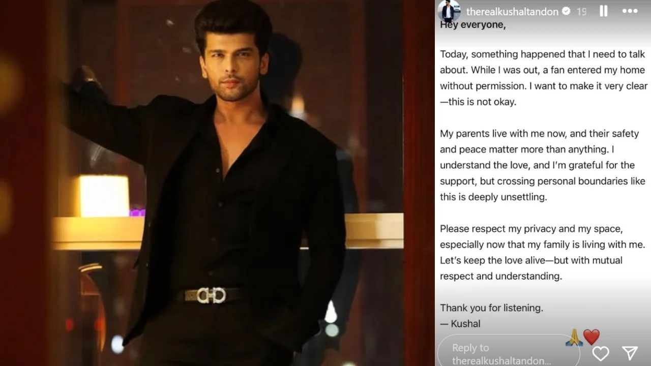 Bigg Boss fame Kushal Tandon’s random fan enters his house without permission. Picture courtesy: Kushal Tandon/Instagram