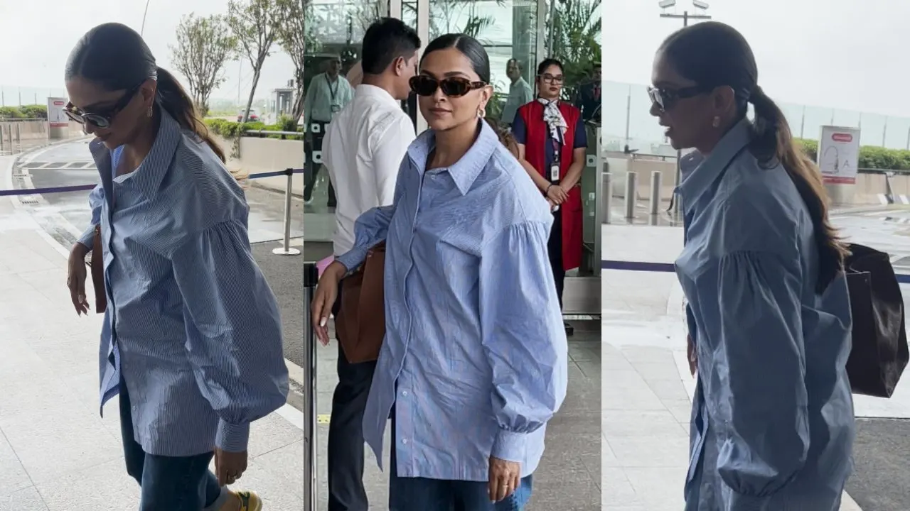Deepika Padukone spotted at the Mumbai airport. Picture courtesy: Varinder Chawla