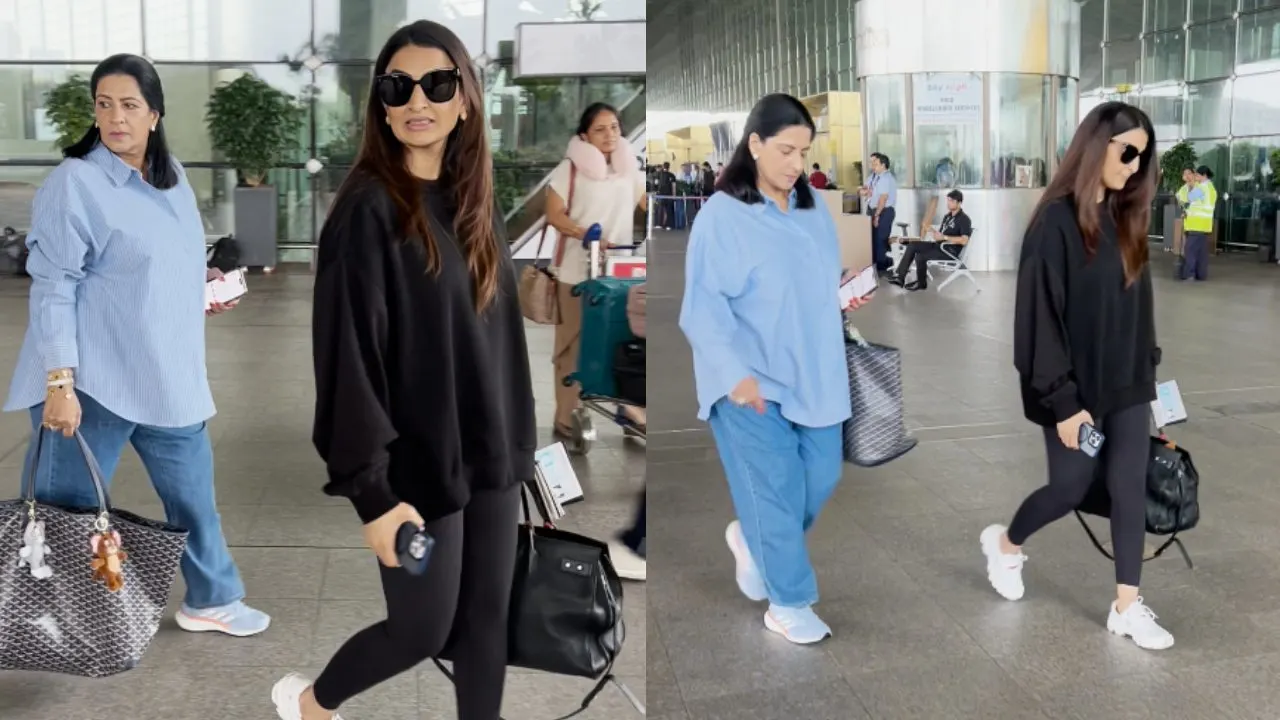 Anju Bhavnani and Ritika Bhavnani spotted at the Mumbai airport. Picture courtesy: Varinder Chawla