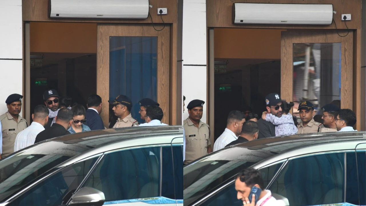 5 PICS: Ranbir Kapoor-Alia Bhatt return from London with daughter Raha, rush into car at Mumbai airport (Picture credit: Viral Bhayani)
