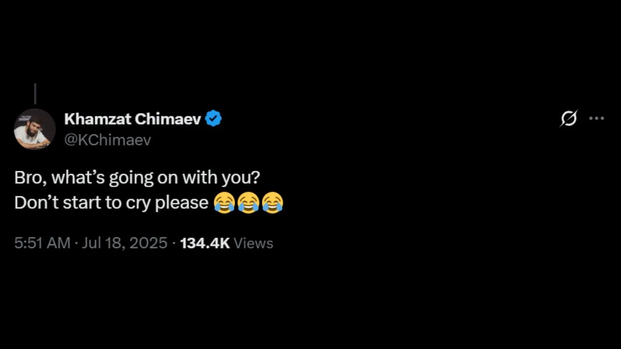 Kamzat Chimaev respons to Paulo Costa's interview (via XTwitter)