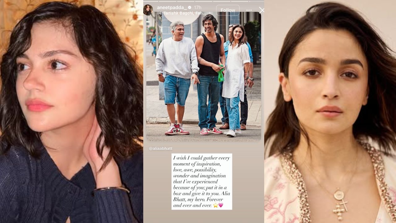 Aneet Padda calls Alia Bhatt her 'hero'. Picture courtesy: Aneet Padda/Instagram, Alia Bhatt/Instagram