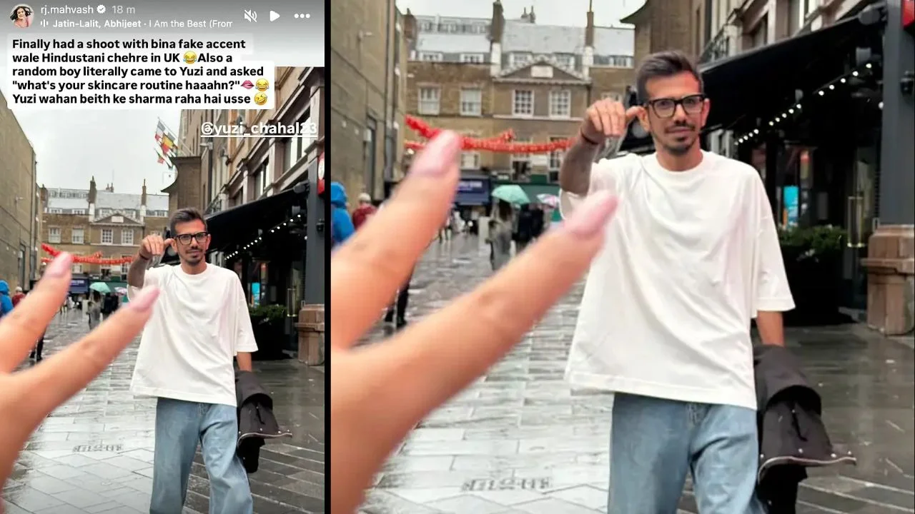 RJ Mahvash's story of London stroll with Yuzvendra Chahal (via Instagram)