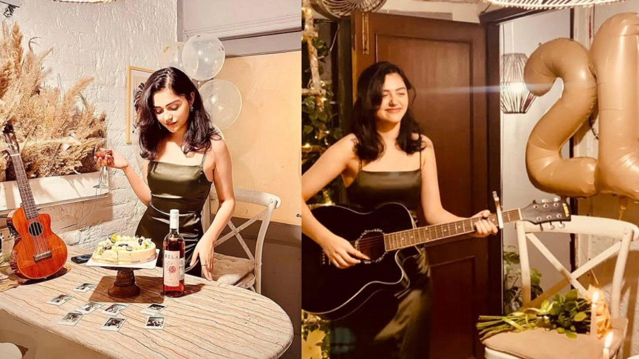 Aneet Padda's life in 11 Pics: Playing guitar on 21st birthday, selfies with parents to Saiyaara memories