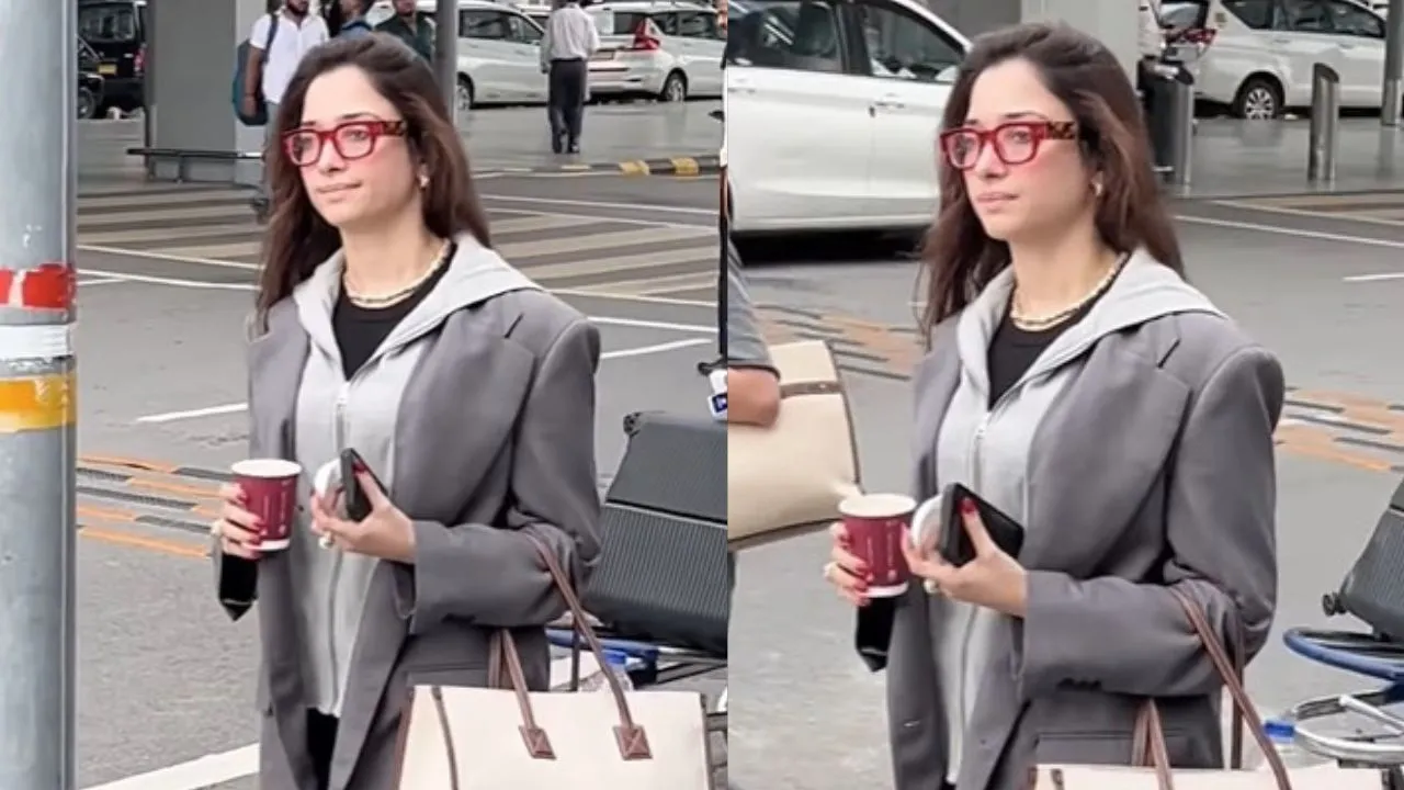 Tamanaah's airport look is all about style and elegance