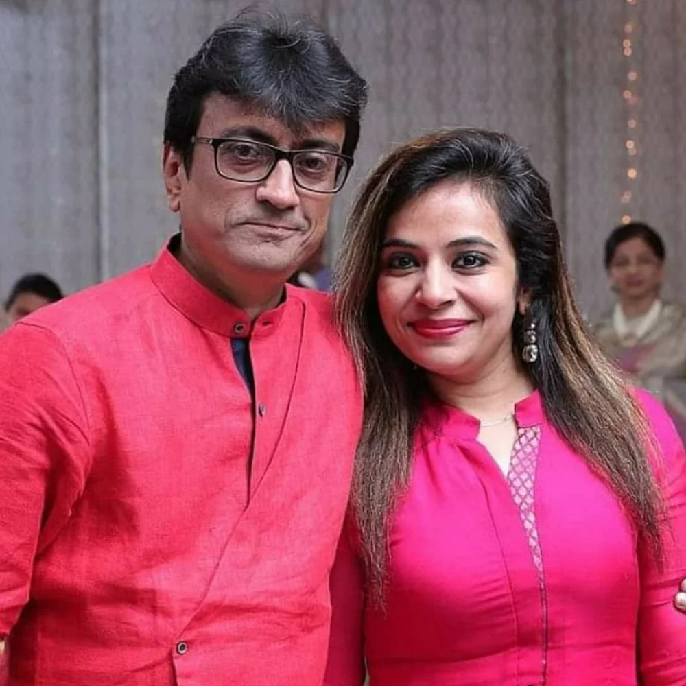 Amit Bhatt with his wife Kruti Bhatt