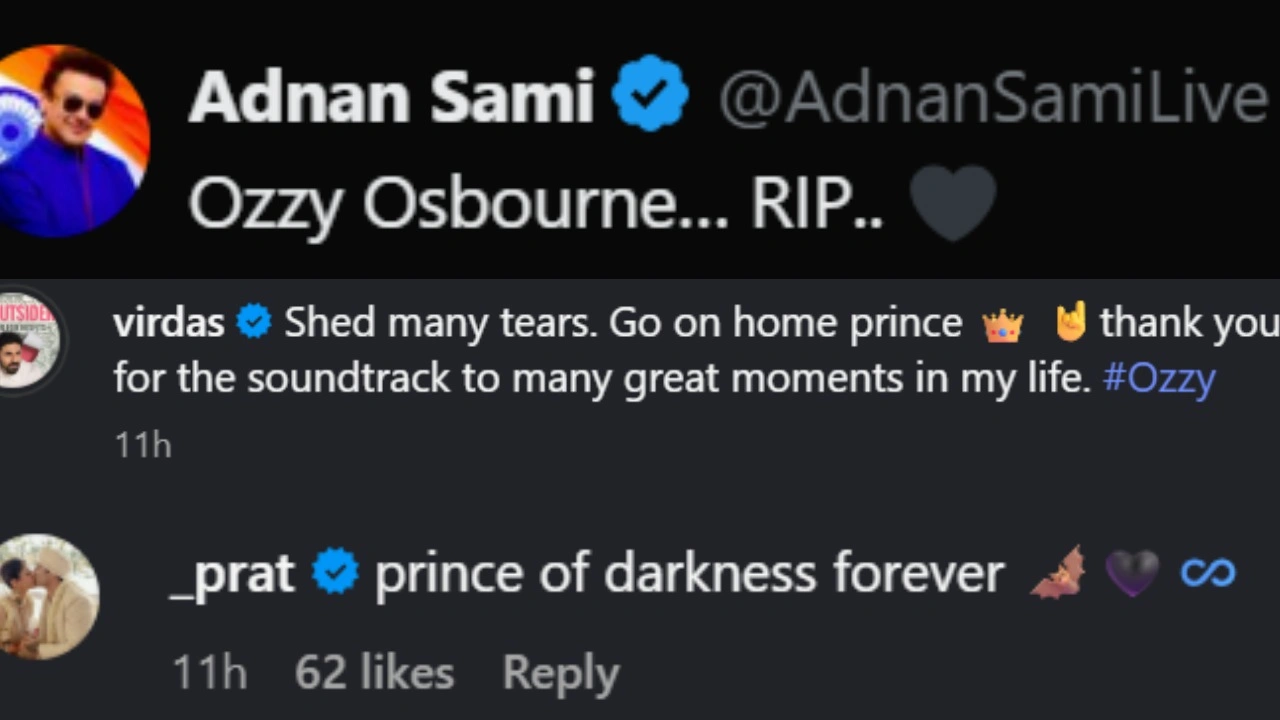 Black Sabbath singer Ozzy Osbourne passes away at 76, Ranveer Singh and Adnan Sami pay tributes