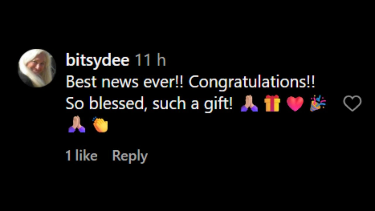 A comment on Derek Hough's post (via Instagram)