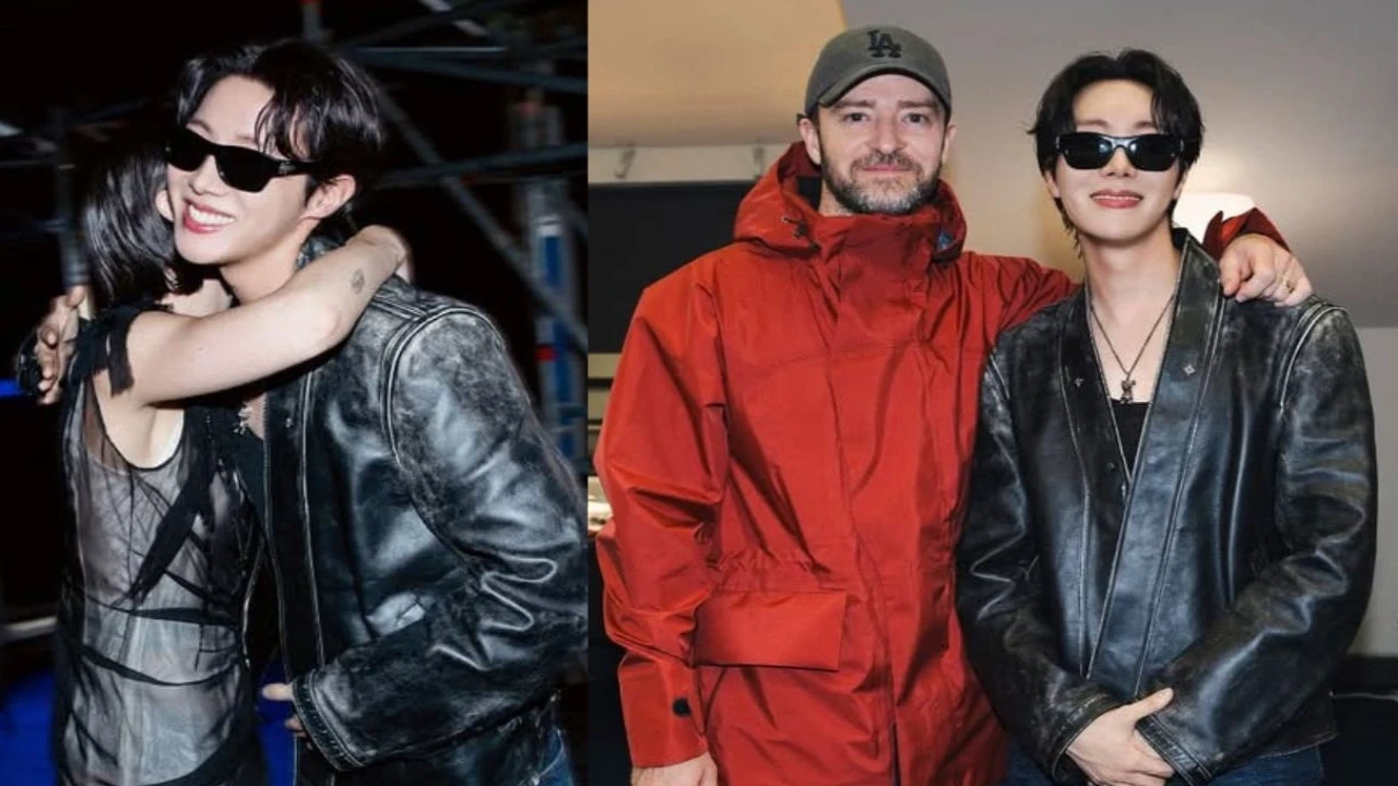 Gracie Abrams, J-Hope, Justin Timberlake: courtesy of J-Hope's Instagram Gracie Abrams, J-Hope, Justin Timberlake: courtesy of J-Hope's Instagram