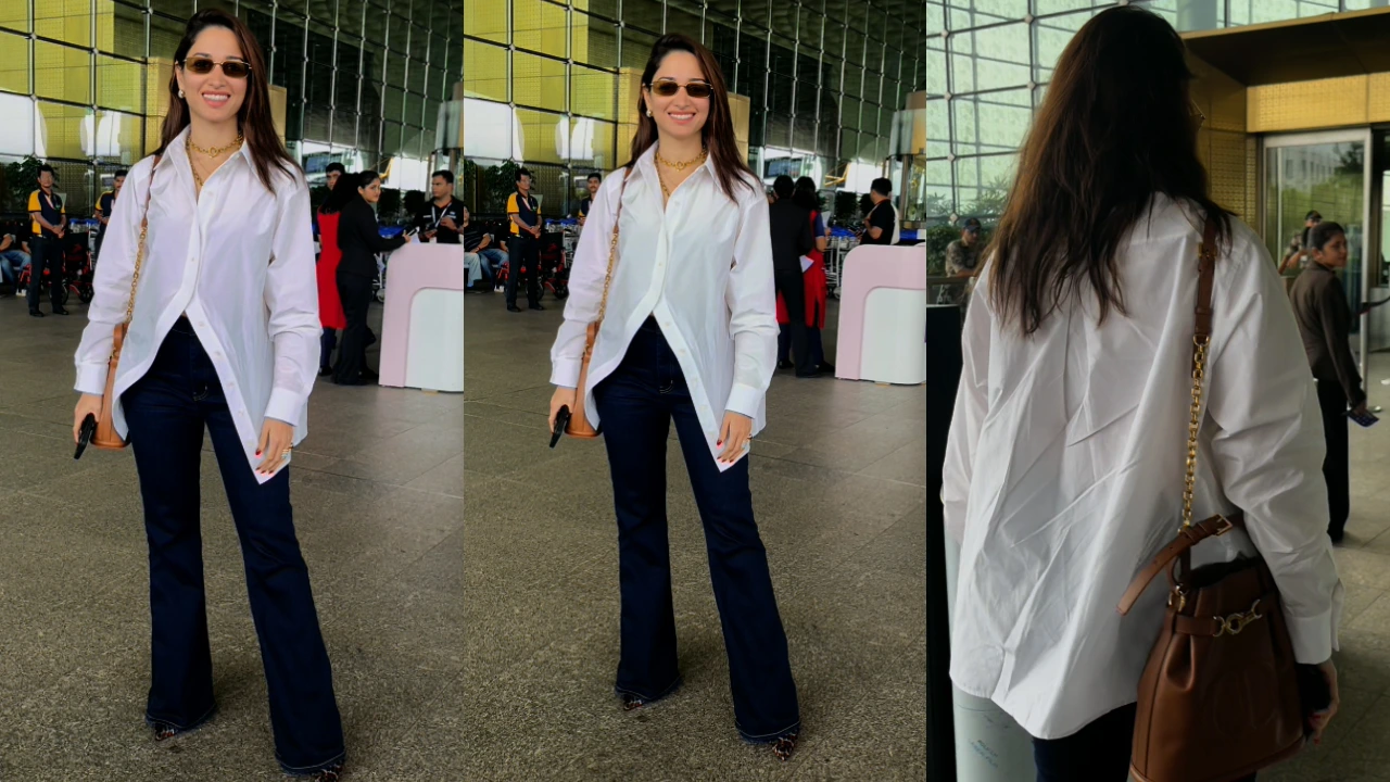 Tamannaah Bhatia white shirt look