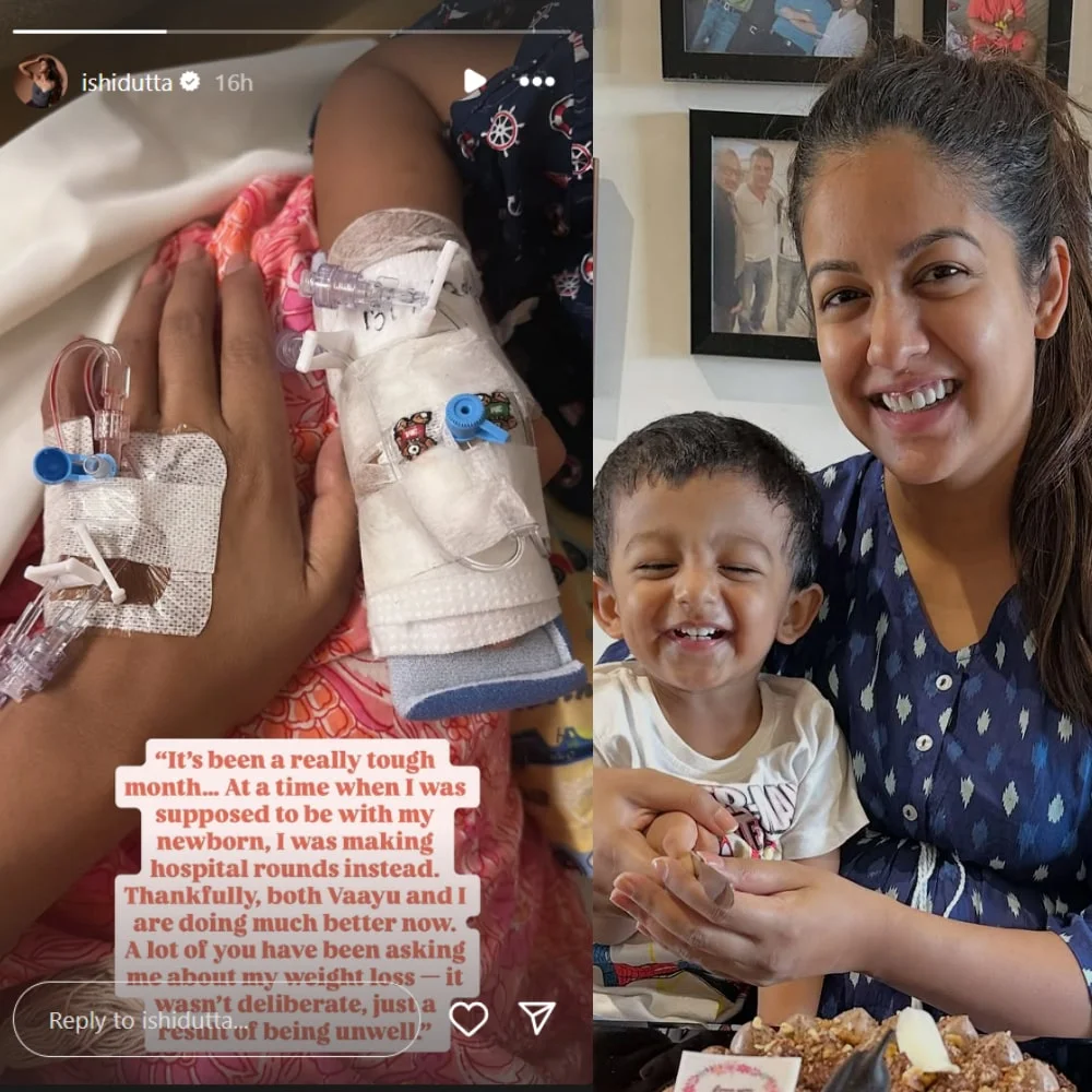 Ishita Dutta with her son Vaayu