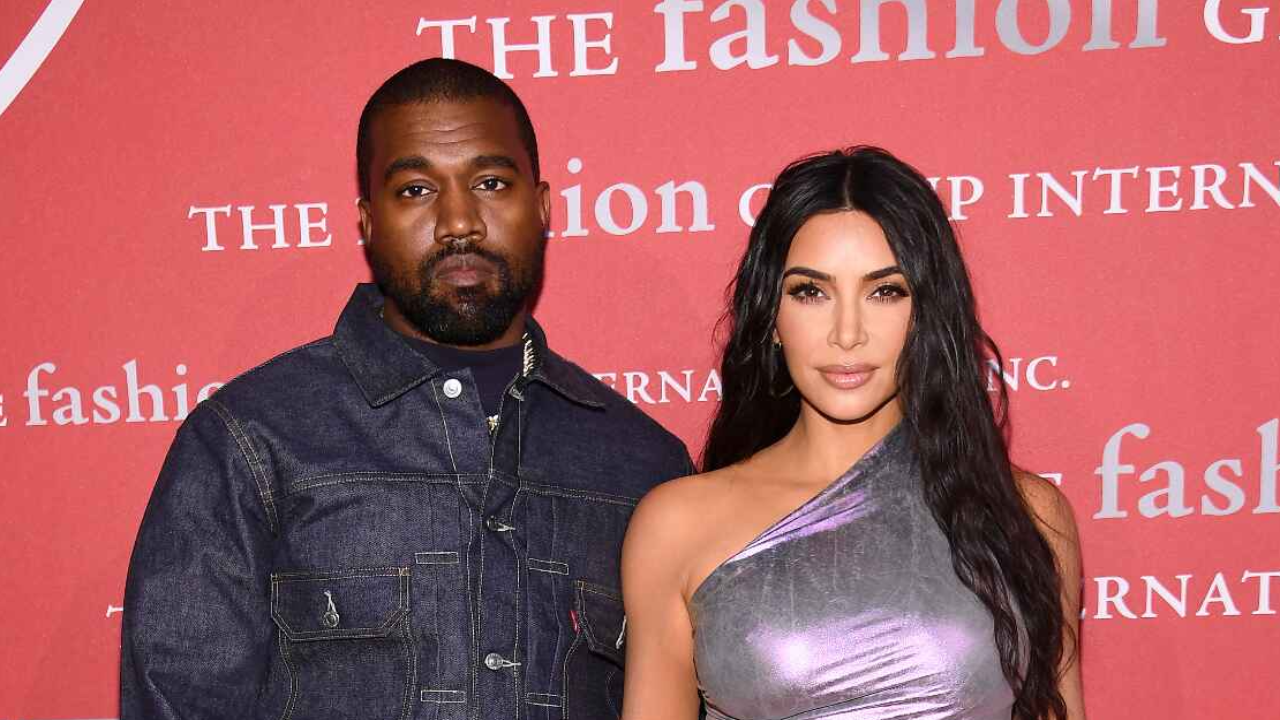 Kanye West and Kim Kardashian via Getty Images Getty Images