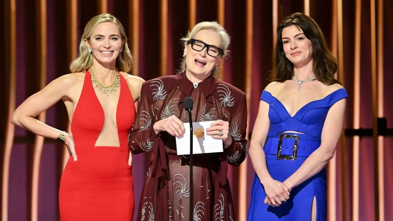 Emily Blunt, Meryl Streep, and Anne Hathaway: courtesy of Getty Images Emily Blunt, Meryl Streep, and Anne Hathaway: courtesy of Getty Images