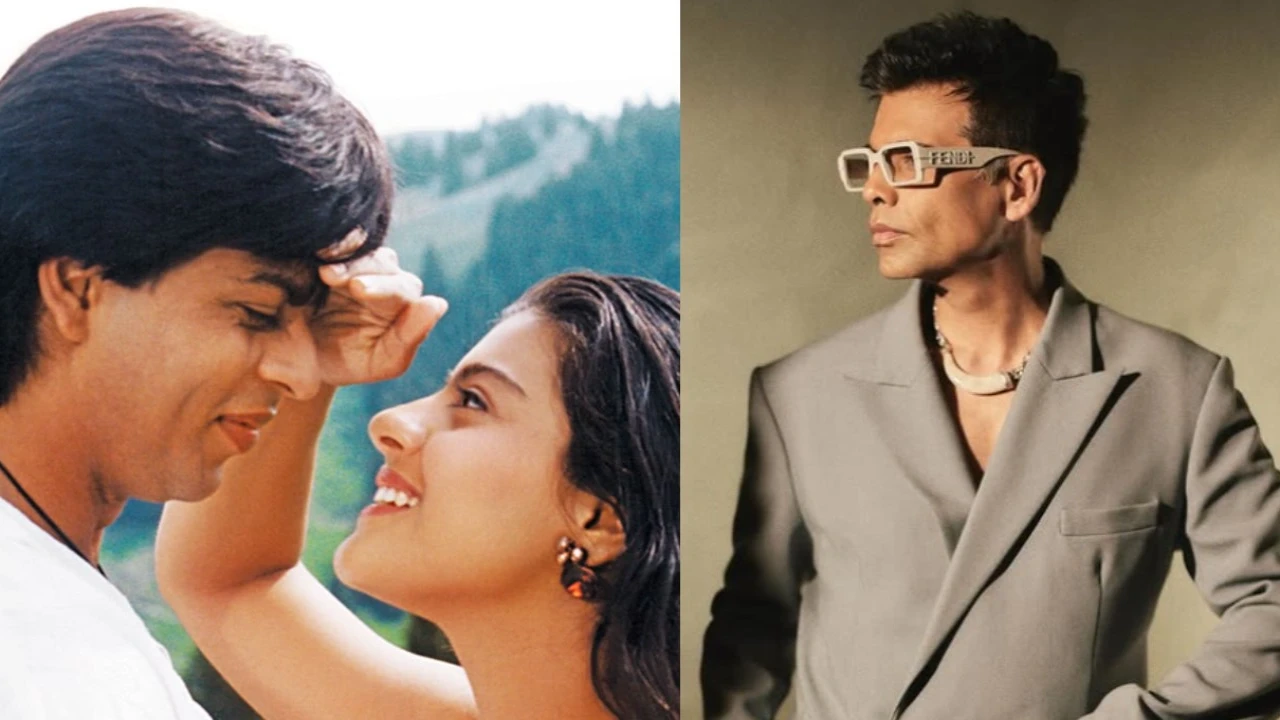 Karan Johar recalls memories from DDLJ sets. Picture courtesy: YRF, Karan Johar/Instagram 'Kajol changed saree behind a tree on DDLJ sets and Shah Rukh would change anywhere': Karan Johar