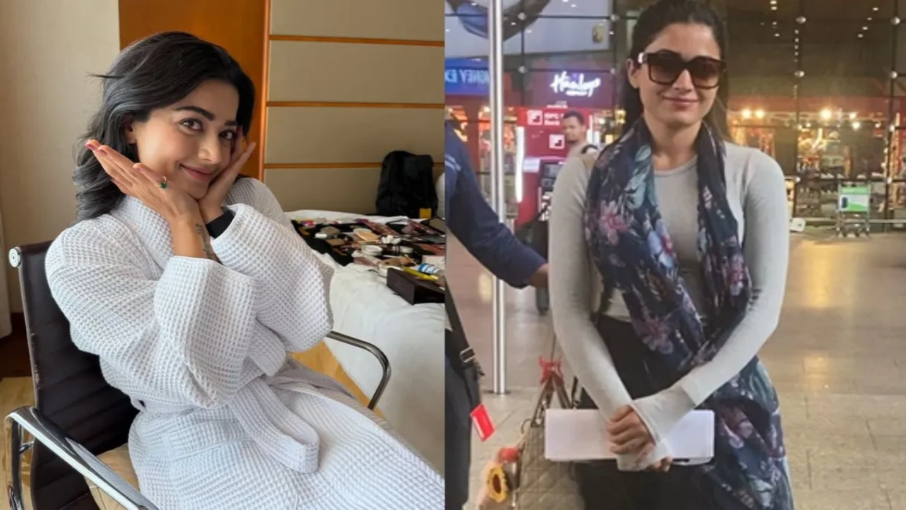 Rashmika Mandanna styles laid-back airport look with viral Labubu bag charm, keeps it cool in sunglasses (PC: APH) Rashmika Mandanna styles laid-back airport look with viral Labubu bag charm, keeps it cool in sunglasses