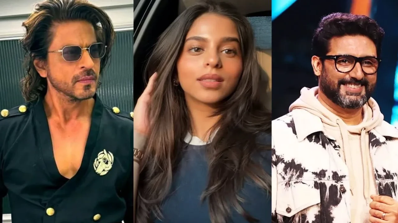 Shah Rukh Khan is on a 2-month break before resuming King's Europe schedule? (Credits: Pooja Dadlani, Suhana Khan, Abhishek Bachchan's IG) Shah Rukh Khan, Suhana Khan, Abhishek Bachchan