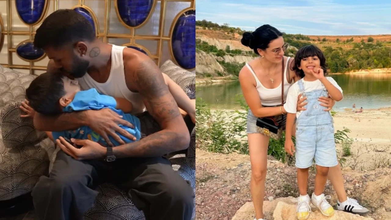 Hardik Pandya and ex-wife Natasa Stankovic write emotional birthday notes for son Agastya. Picture courtesy: Hardik Pandya, Natasa Stankovic/Instagram Hardik Pandya and ex-wife Natasa Stankovic write emotional birthday notes for son Agastya, call him their 'blessing', VIDEOS