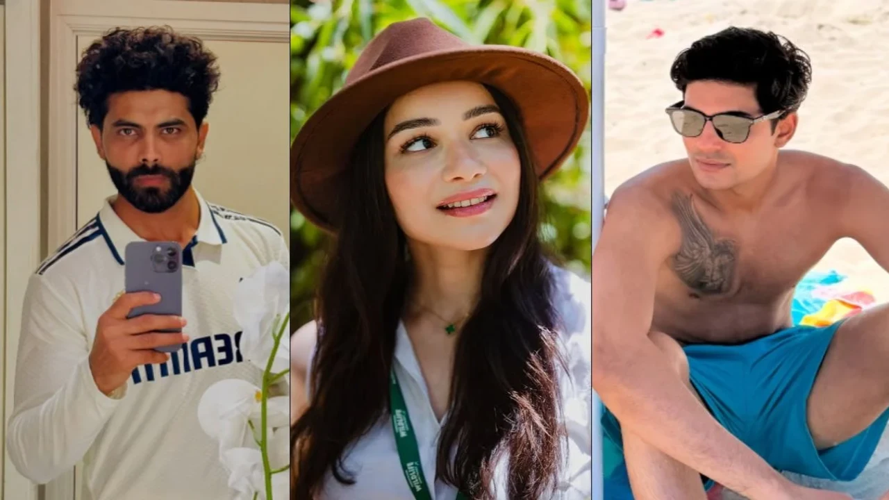 Ravindra Jadeja, Sara Tendulkar, Shubman Gill (via Instagram) Ravindra Jadeja, Sara Tendulkar, Shubman Gill (via Instagram)
