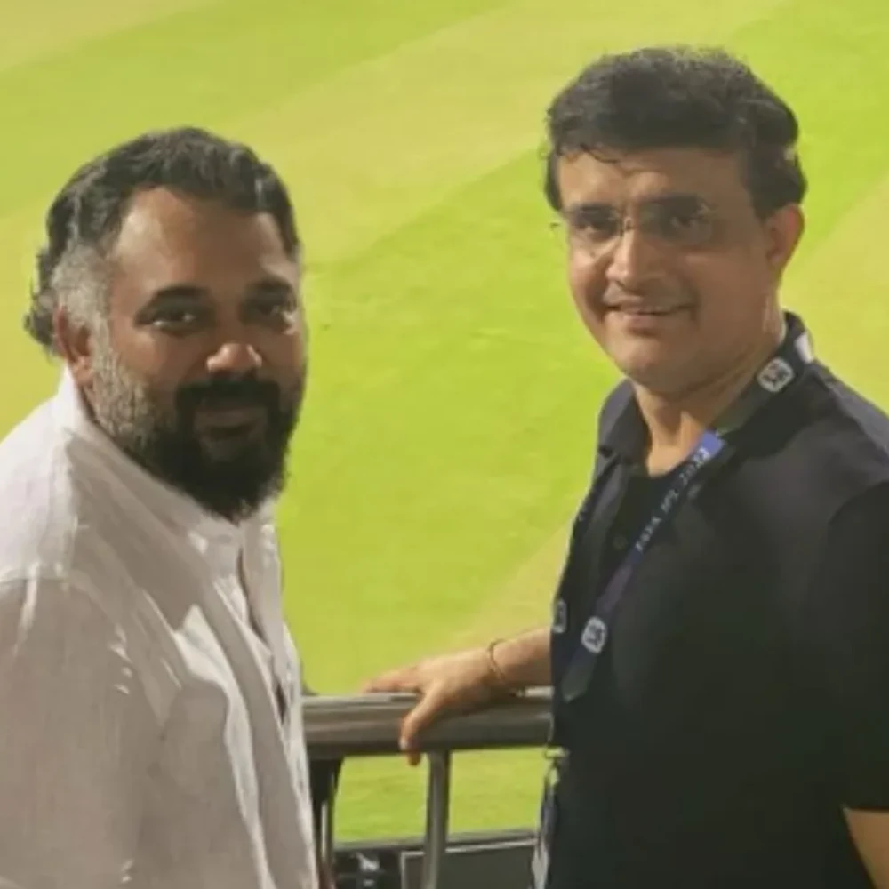 Producers Luv Ranjan and Ankur Garg spend time with Sourav Ganguly at stadium, a biopic in the making?