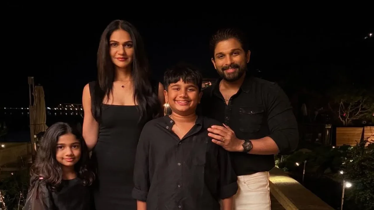 Watch: Allu Arjun and Sneha Reddy return from Europe trip, spotted twinning with kids at airport (PC: Allu Arjun on IG) Watch: Allu Arjun and Sneha Reddy return from Europe trip, spotted twinning with kids at airport