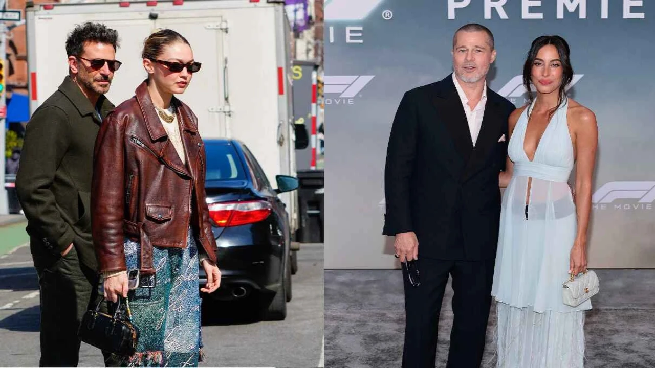 Bradley Cooper-Gigi Hadid and Brad Pitt-Ines de Ramon via Getty Images Getty Images