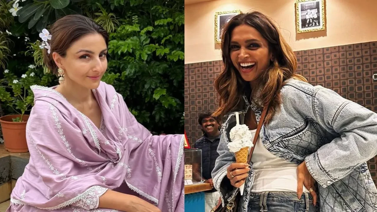 Soha Ali Khan relates to Deepika Padukone's 8-hour shift demand for Spirit: 'If you don't pack up with me, I'll run off' (Credits: Soha Ali Khan, Deepika Padukone's IG) Soha Ali Khan, Deepika Padukone