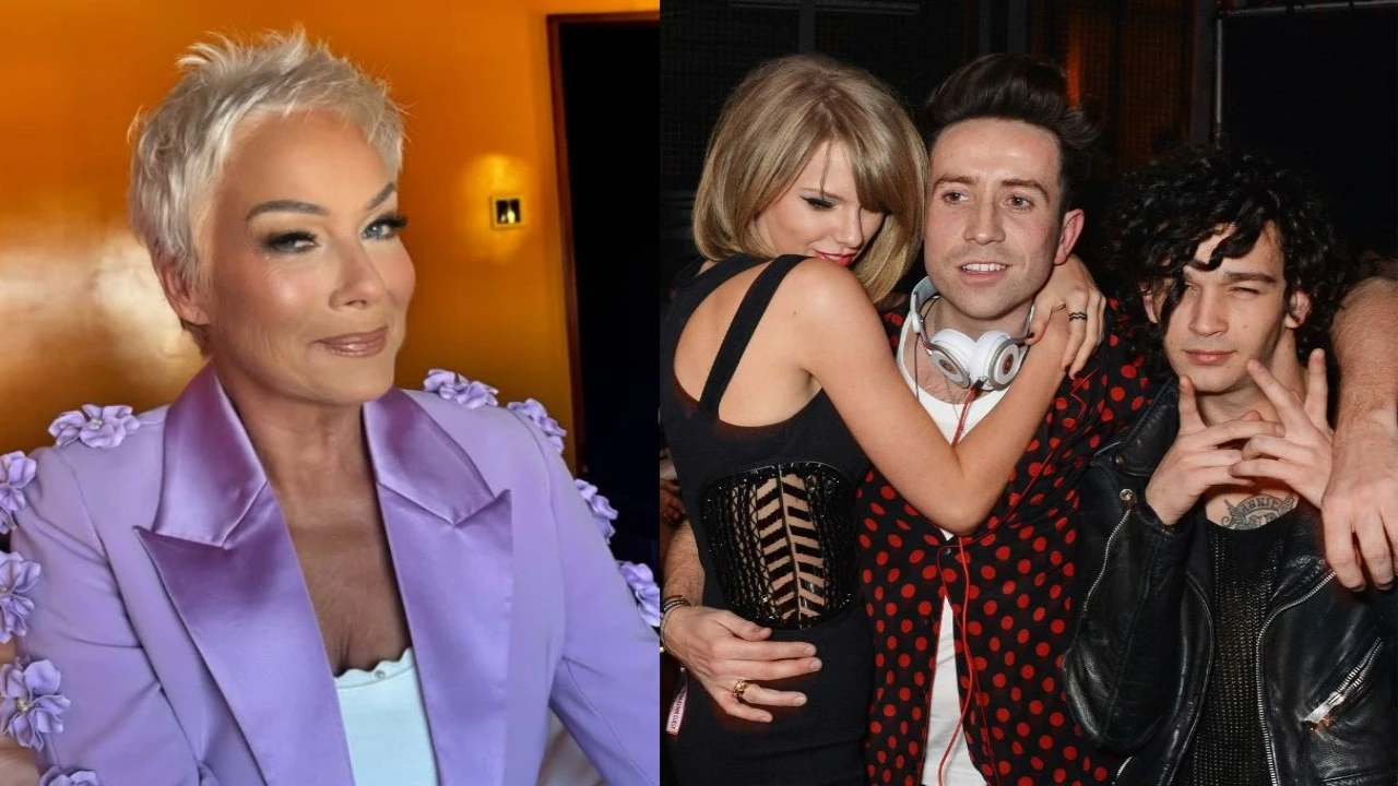 Denise Welch and Taylor Swift with Matty Healy (via Getty Images) (Image Courtesy: Getty Images)