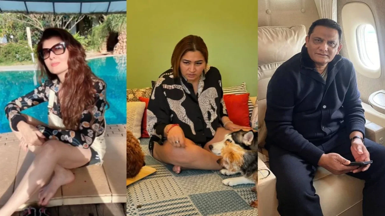 Sangeeta Bijlani, Jwala Gutta, Mohammad Azharuddin (via Instagram) Sangeeta Bijlani, Jwala Gutta, Mohammad Azharuddin (via Instagram)
