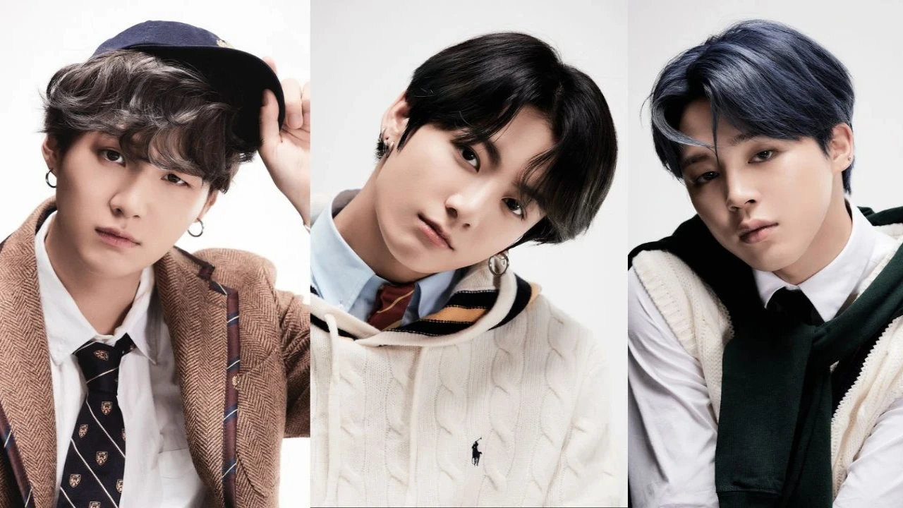 SUGA, Jungkook, and Jimin: courtesy of BIGHIT MUSIC SUGA, Jungkook, and Jimin: courtesy of BIGHIT MUSIC