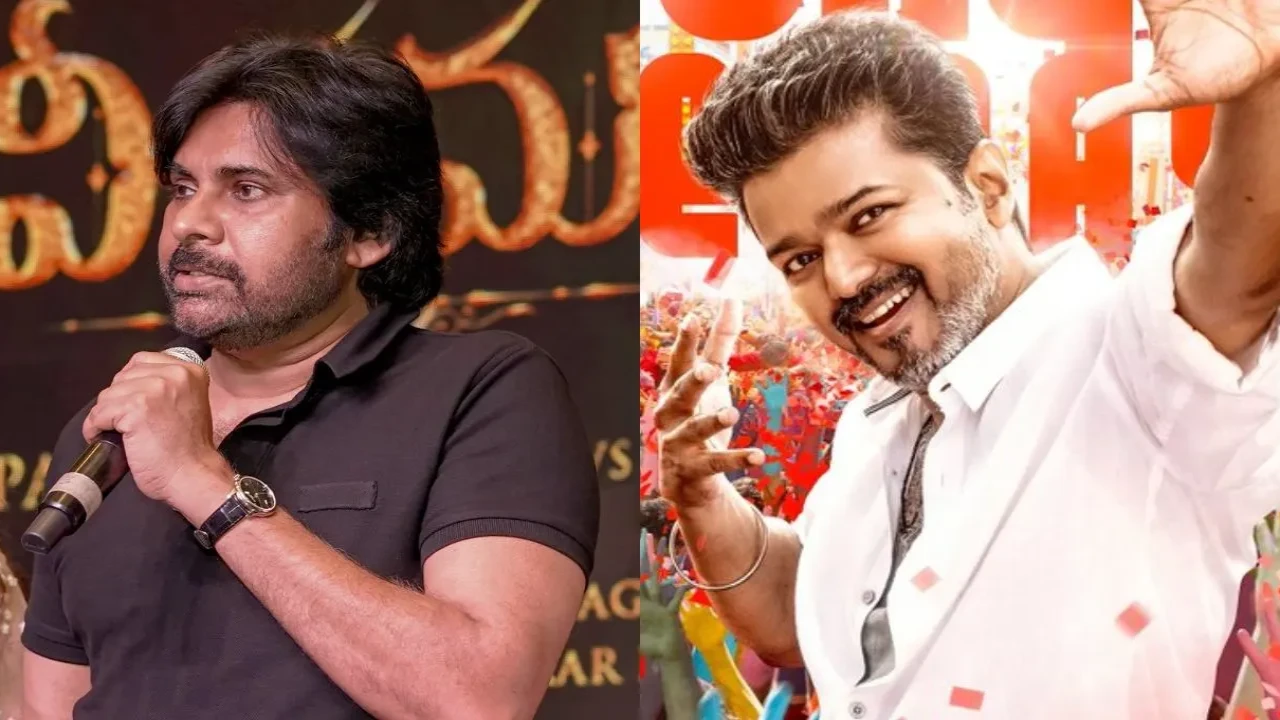 Will Pawan Kalyan quit cinema just like Thalapathy Vijay after completing Ustad Bhagat Singh? (PC: Mega Surya Production, Actor Vijay on X) Will Pawan Kalyan quit cinema just like Thalapathy Vijay after completing Ustad Bhagat Singh?