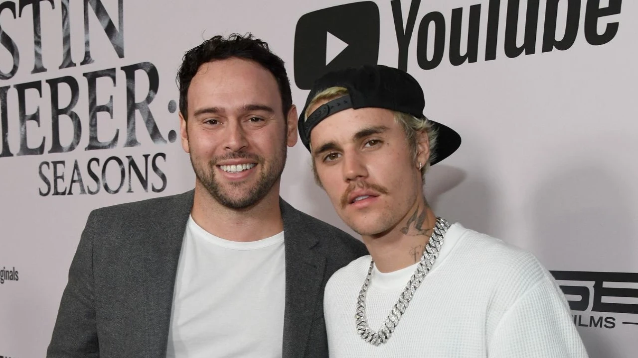 Justin Bieber and Scooter Braun (via Getty Images) (Image Courtesy: Getty Images)