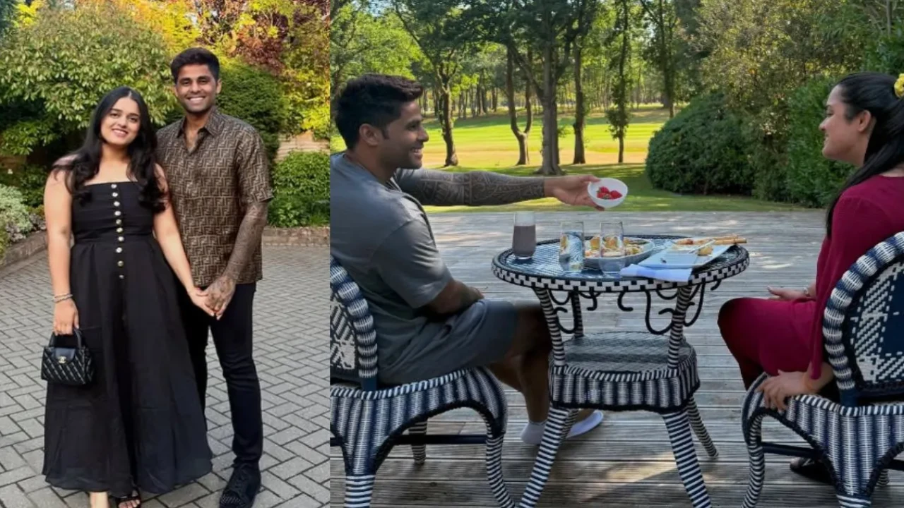 Suryakumar Yadav wishes wife Devisha Shetty happy wedding anniversary. Picture courtesy: Suryakumar Yadav/Instagram Suryakumar Yadav wishes wife Devisha Shetty on their 9th wedding anniversary: 'My biggest blessing'