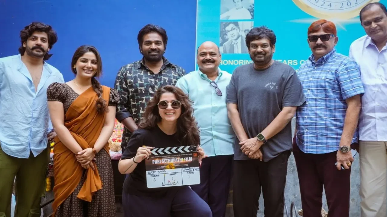 Vijay Sethupathi sports a new look for Puri Jagannadh’s film, begins shoot with Samyuktha in Hyderabad (PC: Puri Jagannadh on X) Vijay Sethupathi sports a new look for Puri Jagannadh’s film, begins shoot with Samyuktha in Hyderabad