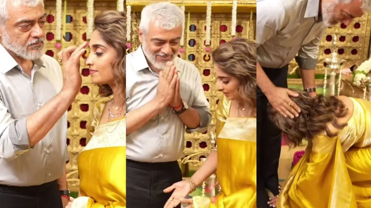 Ajith Kumar’s wife Shalini touches his feet in a heartwarming video, fans comment (Credits: Shalini Ajith's IG) Ajith Kumar, Shalini