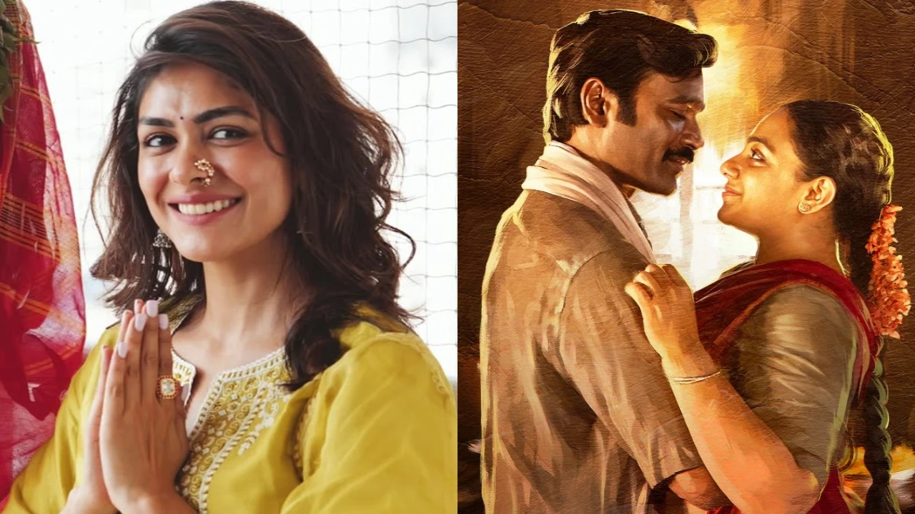 Mrunal Thakur can't stop blushing as she vibes to Dhanush’s Enna Sugam from Idli Kadai