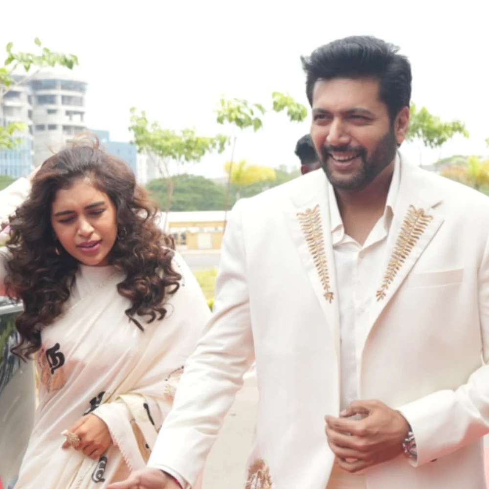 PICS: Ravi Mohan twins with GF Kenishaa Francis at his production house launch; Sivakarthikeyan, Yogi Babu attend
