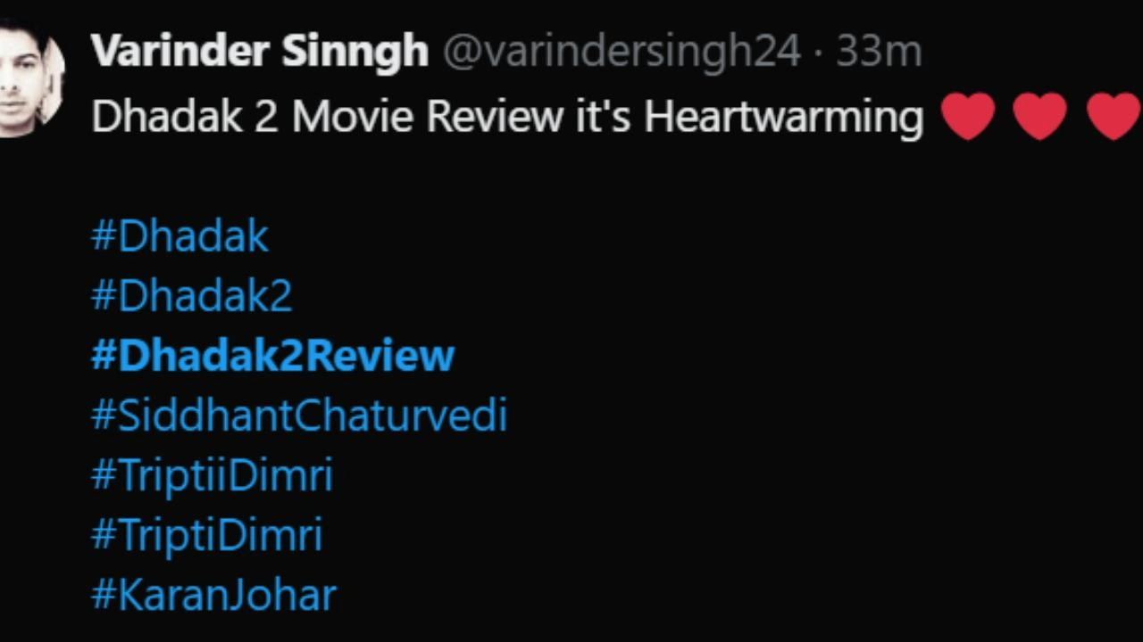 Dhadak 2 Twitter Review: 9 tweets to read before watching Siddhant Chaturvedi and Triptii Dimri's romantic drama