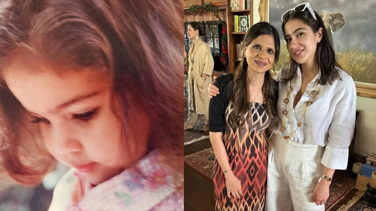 11 THEN vs NOW pictures of Sara Ali Khan. Picture courtesy: Saba Ali Khan/Instagram