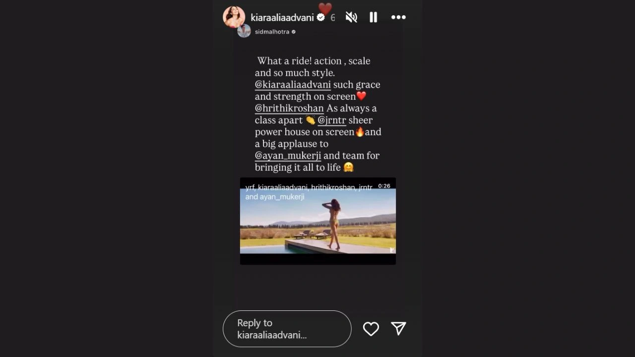 Kiara Advani's Instagram Story