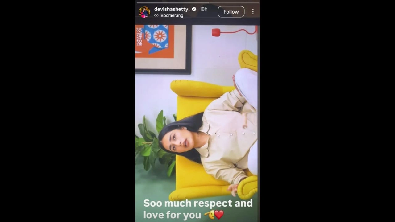 Devisha Shetty's Instagram Story