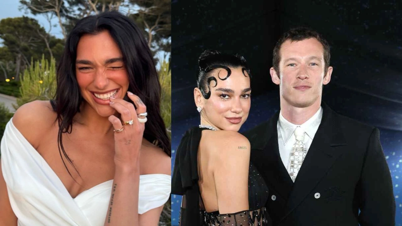Dua Lipa and Callum Turner (via Instagram and Getty Images)