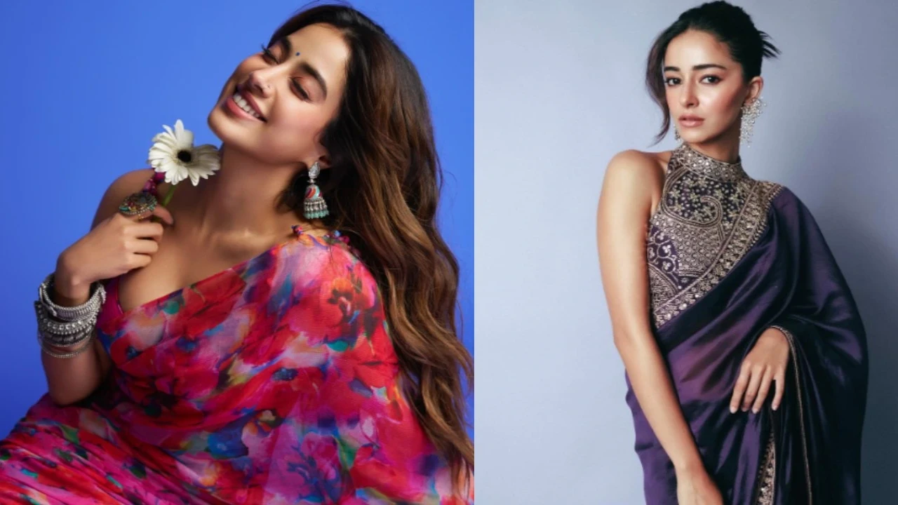 Ganesh Chaturthi 2025 Saree Guide: 5 stylish looks, featuring Janhvi Kapoor's organza and Ananya Panday's silk