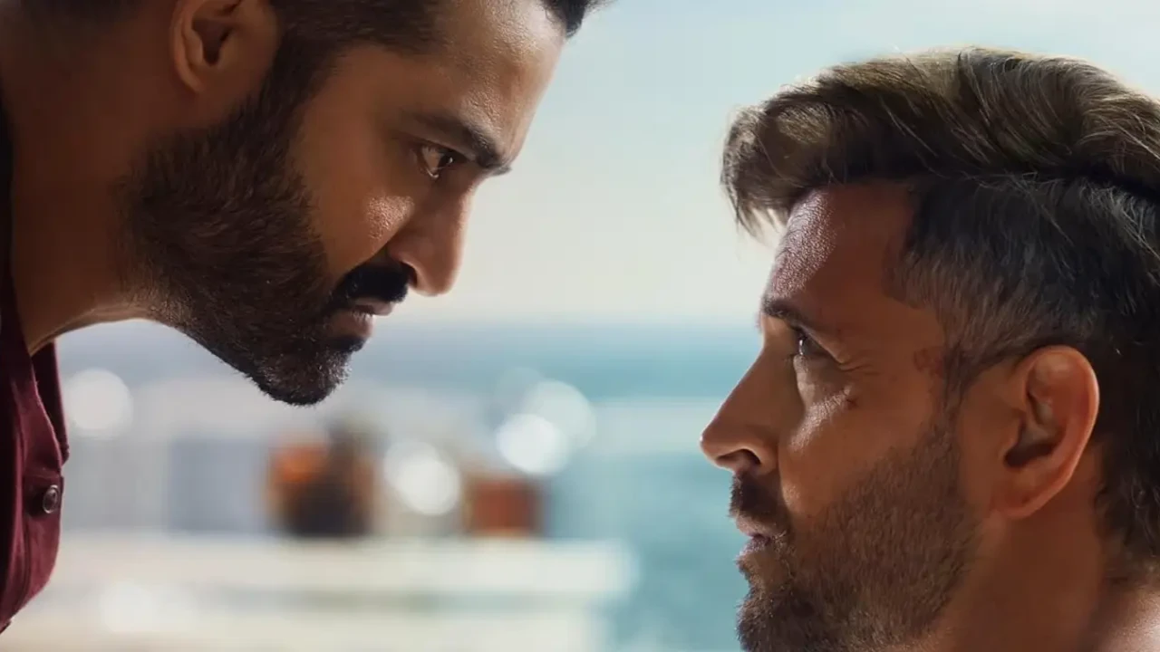 War 2 has sold 50,000 tickets in top chains for day 1 in Hindi (Credit: YRF) Hrithik Roshan, Jr NTR