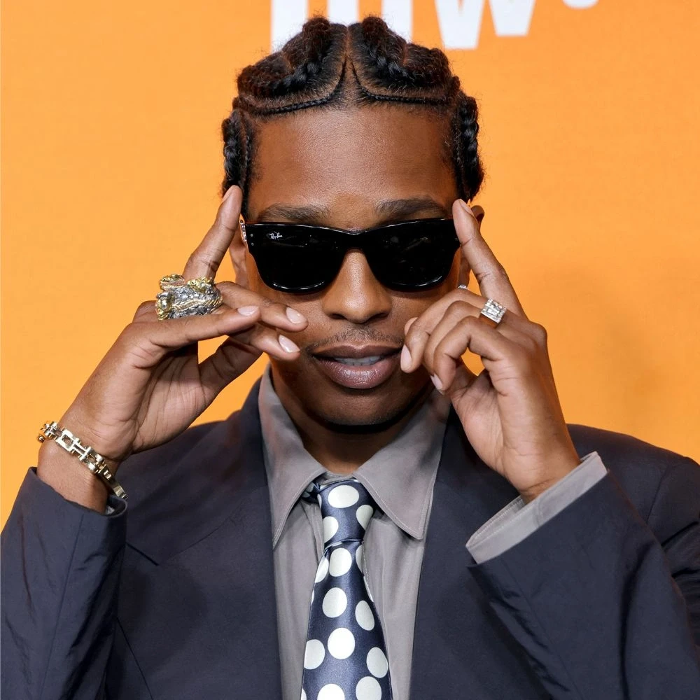 Fashion Swap: A$AP Rocky Wears Rihanna’s Suit and Polka Dot Tie For a Red Carpet Event