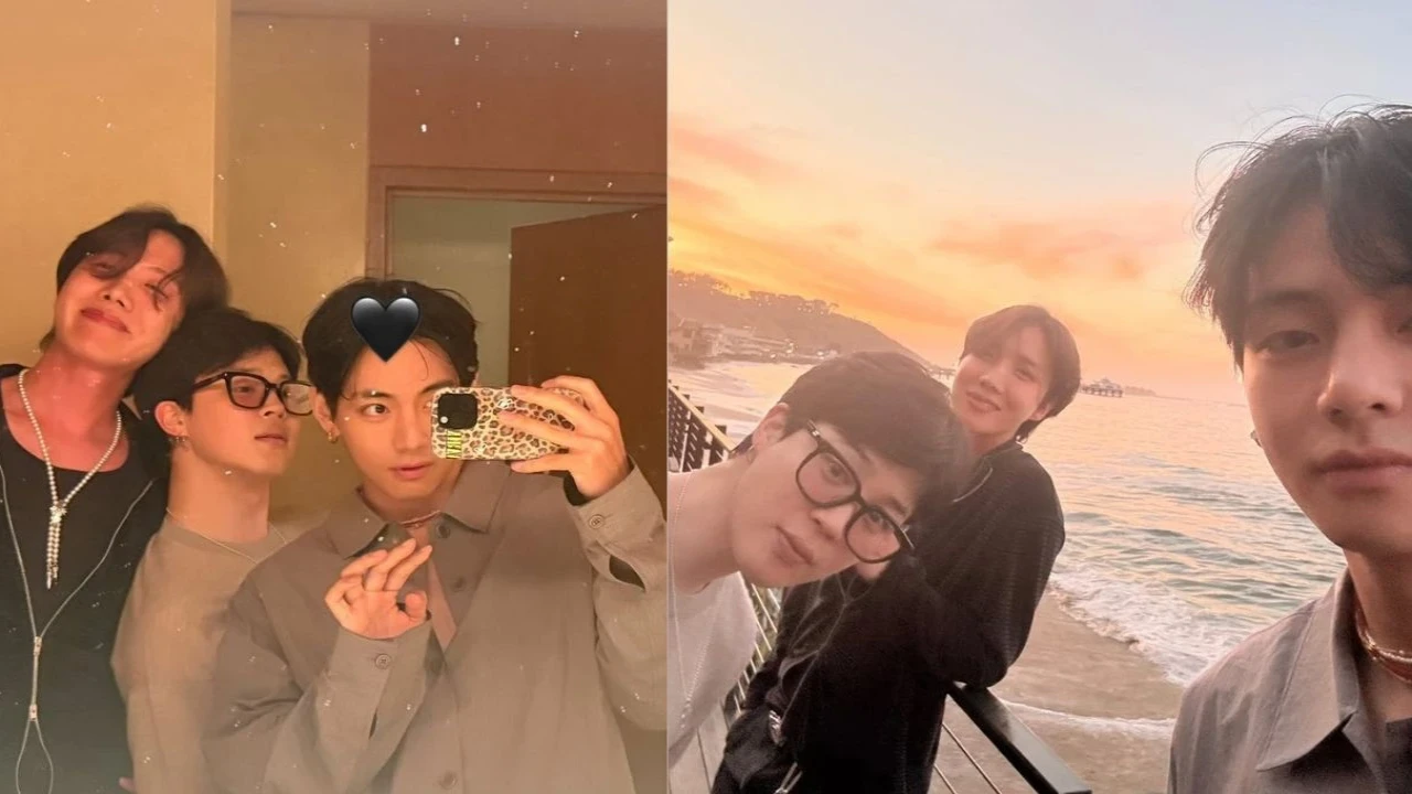 Jimin, J-Hope, V: courtesy of V's Instagram Jimin, J-Hope, V: courtesy of V's Instagram