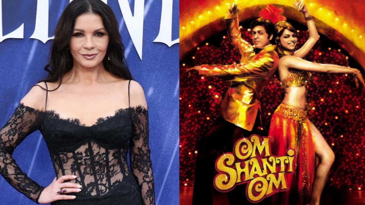 Pic credit: IMDb/ Getty Images Is Catherine Zeta-Jones on Shah Rukh Khan's PR team? Her Om Shanti Om confession has fans wondering