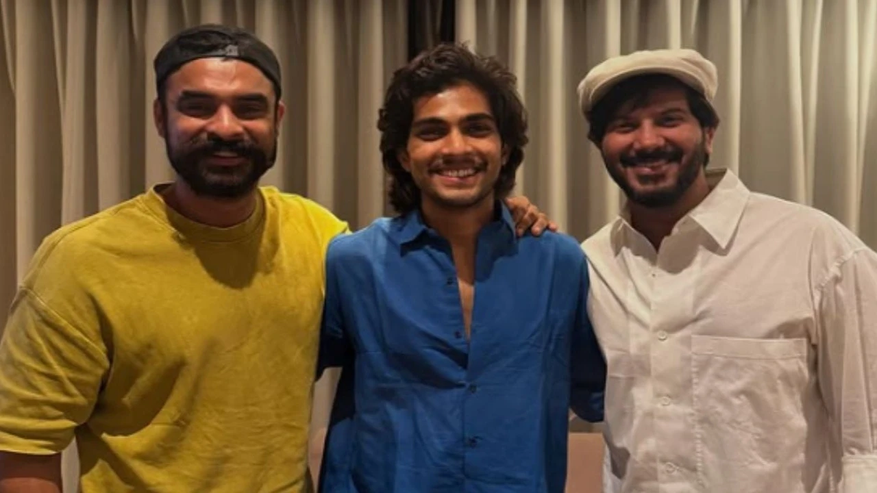 Naslen with Tovino Thomas and Dulquer Salmaan (via Instagram/Naslen) (Image Courtesy: Instagram)